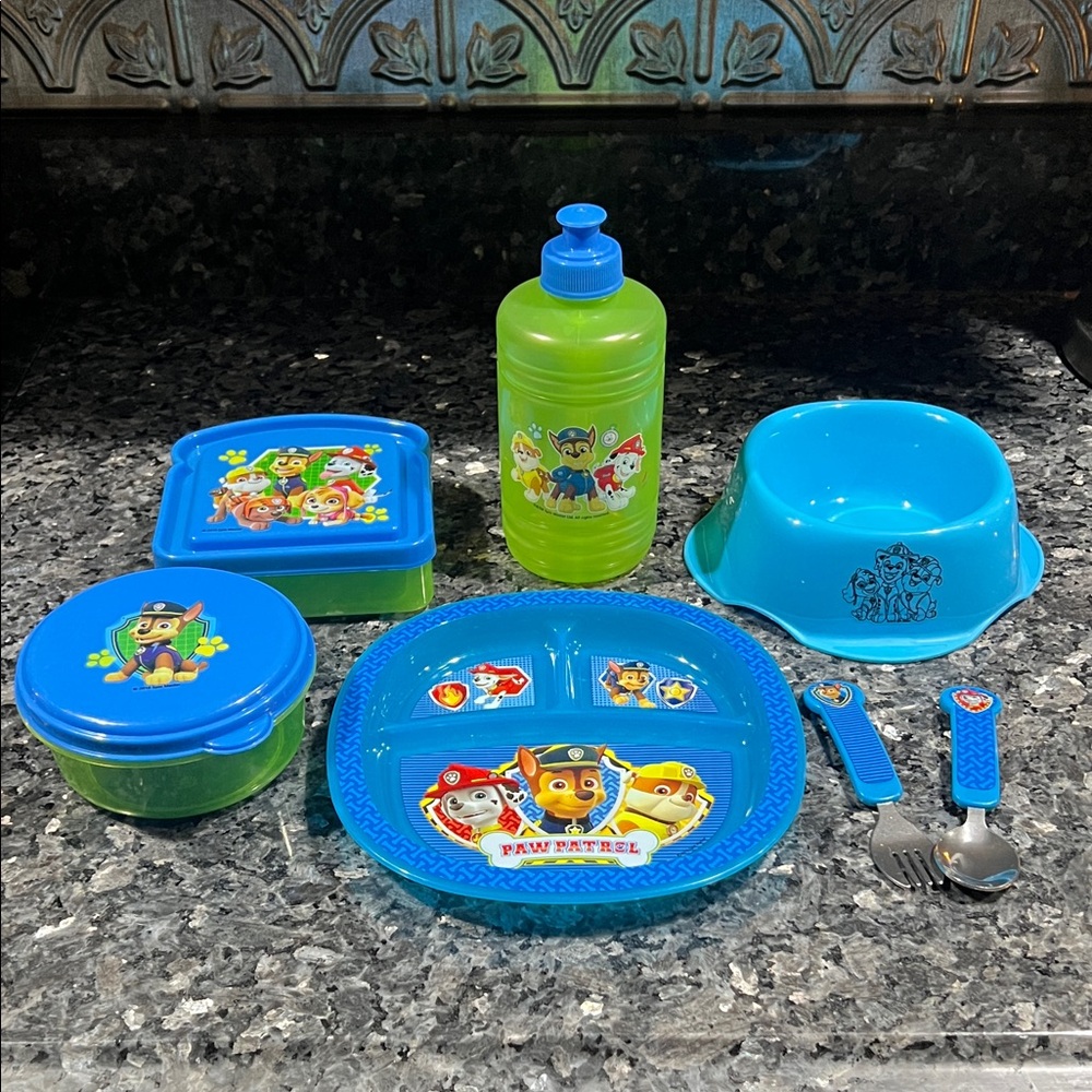 Paw Patrol Mealtime Set - Blue and Green